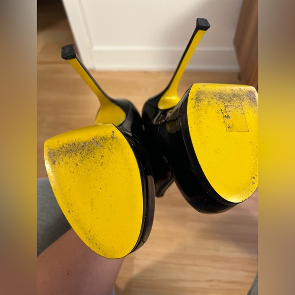 Yves Saint Laurent Tribute II, Patent Leather Ankle Boots, 4 inch stiletto heel - Picture 14 of 16